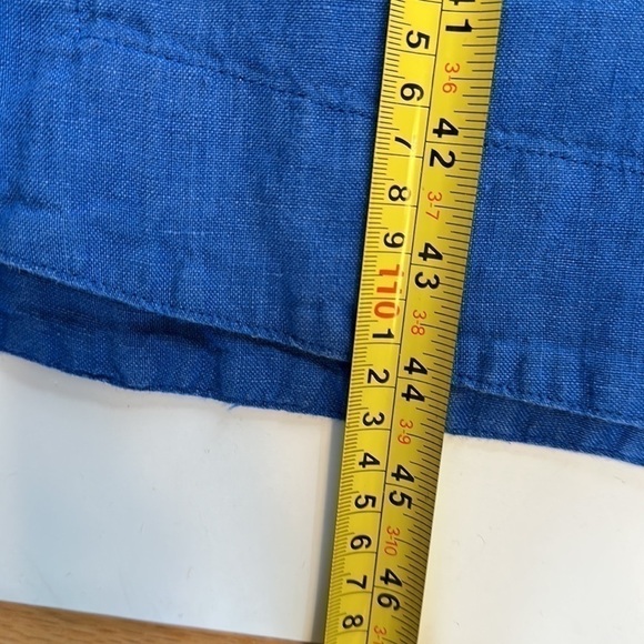 Richards Royal Blue Linen V-Neck Dress Size 36 = US Small - Picture 11 of 11